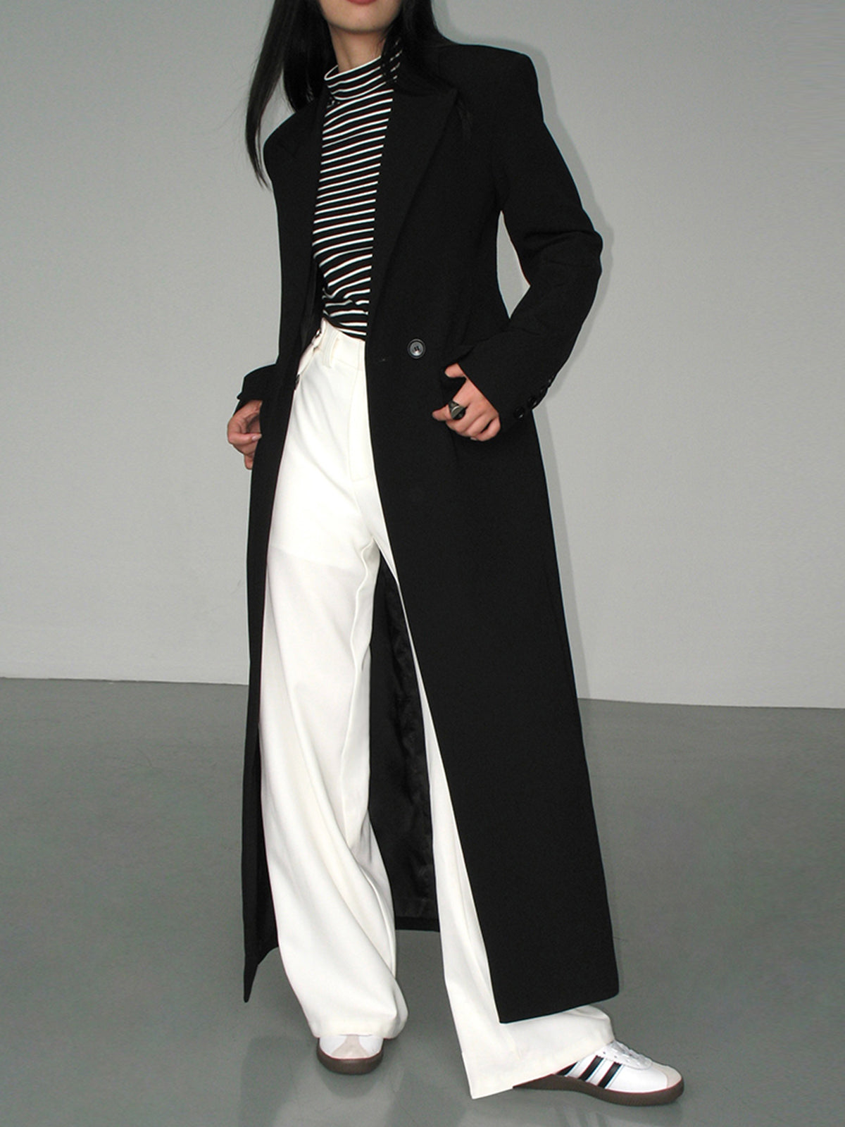 Stijlvolle Lange Trenchcoat
