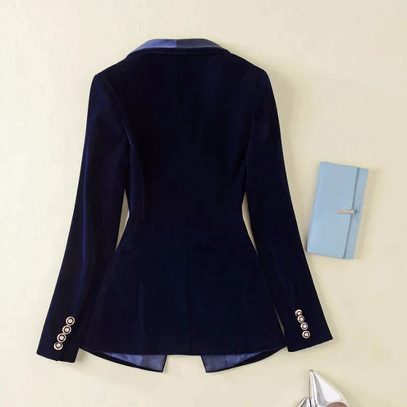 Luca - Luxe Fluwelen Smoking Blazer met Satijnen Revers