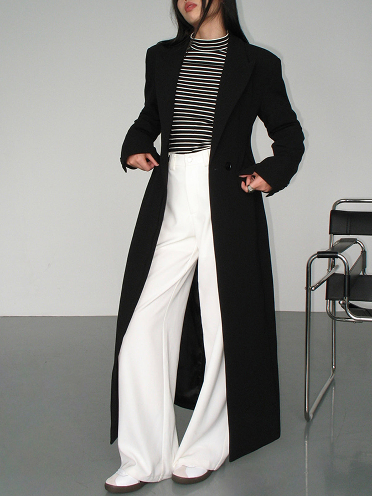 Stijlvolle Lange Trenchcoat