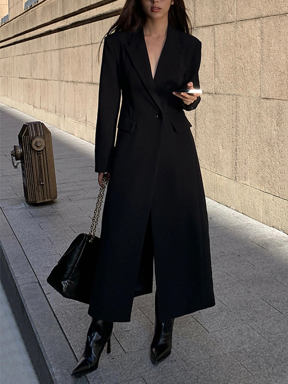 Stijlvolle Lange Trenchcoat