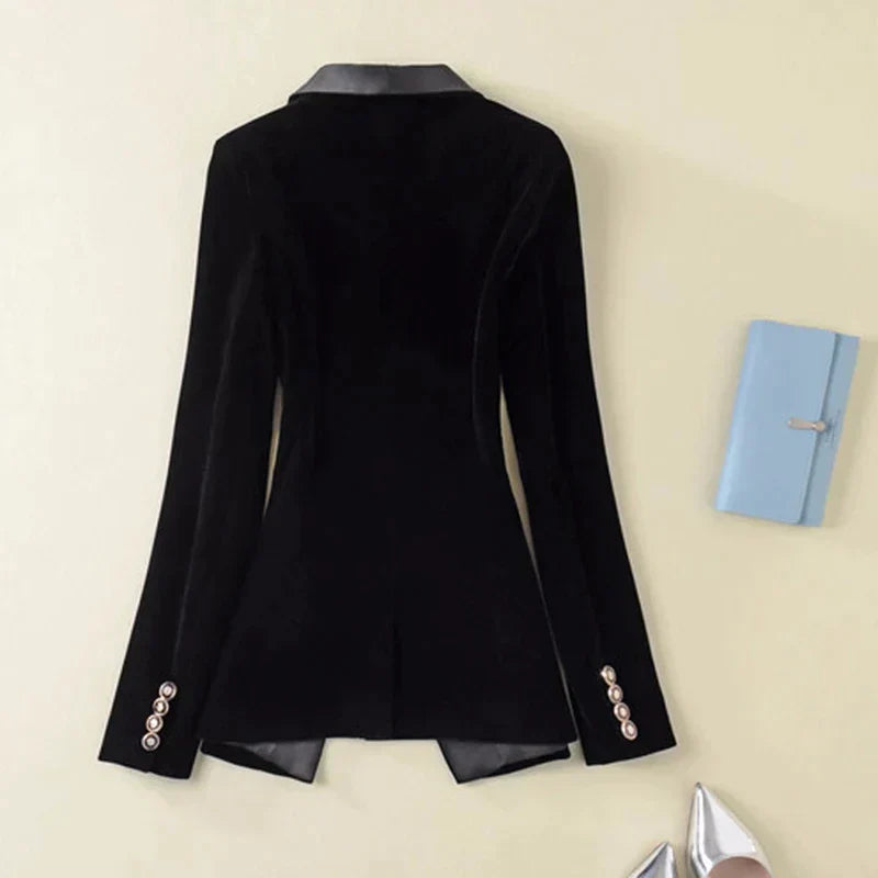 Luca - Luxe Fluwelen Smoking Blazer met Satijnen Revers